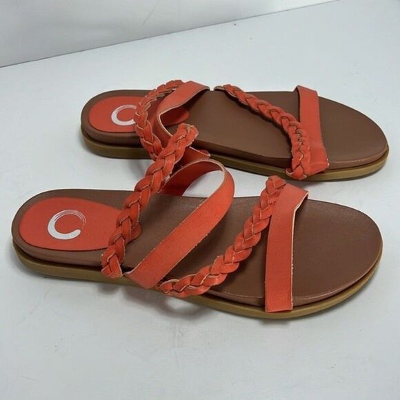 Journee Collection Colette Slide On Sandal Coral size 6.5 - Picture 2 of 6